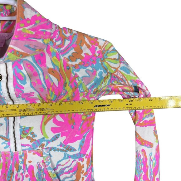 Lilly Pulitzer Women XXS Skipper Popover 1/2 Zip Scuba To Cuba Holy Grail Jacket - Picture 9 of 16